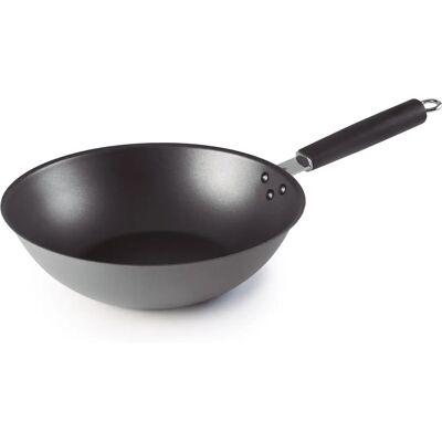 Frigideira wok de aço inoxidável Lacor - 28cm - Antiaderrente - Compatível com todas as fontes de calor Frigideira wok de aço inoxidável Lacor - 28cm - Antiaderrente - Compatível com todas as fontes de calor