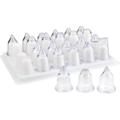 Set di 24 punte decorazioni in acrilico trasparente Lacor Set di 24 punte decorazioni in acrilico trasparente Lacor