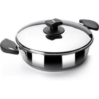 Lacor 88632 Edelstahl & Aluminium 32cm Runder Bräter - 6L Lacor 88632 Edelstahl & Aluminium 32cm Runder Bräter - 6L