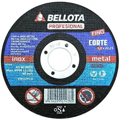 Bellota Disco de Corte Fino em Aço Inoxidável - Metal - 125mm Bellota Disco de Corte Fino em Aço Inoxidável - Metal - 125mm