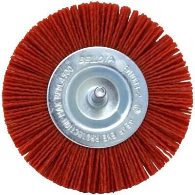 Bellota Körkörös nejlonkefe - Ipari, Piros, 6mm szár Bellota Körkörös nejlonkefe - Ipari, Piros, 6mm szár