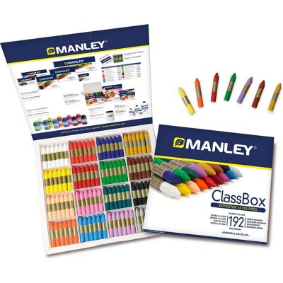 Manley 192 Piezas Crayones Multicolor - Crayones de colores circulares Manley 192 Piezas Crayones Multicolor - Crayones de colores circulares