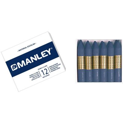 Manley MNC04613 Ceras de color azul - Caja 12 Manley MNC04613 Ceras de color azul - Caja 12