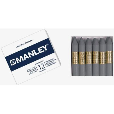 Ceras Manley Unicolor Gris - Lápices de cera Ceras Manley Unicolor Gris - Lápices de cera