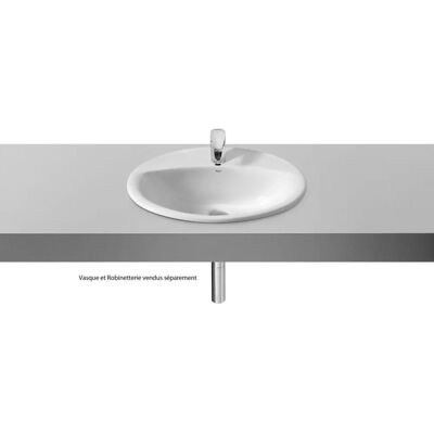 Lavabo en céramique blanche Roca Aloa - Design espace public - Publicité Lavabo en céramique blanche Roca Aloa - Design espace public - Publicité