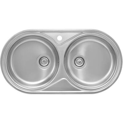 Lavello in Acciaio Inox Duo 90 - 2 Senza, Valvole, 900x480 mm Lavello in Acciaio Inox Duo 90 - 2 Senza, Valvole, 900x480 mm