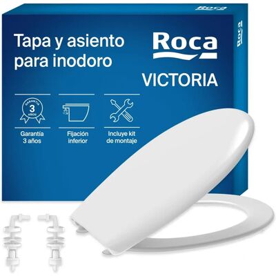 Roca Siège WC Blanc - Siège de Toilette - Publicité Roca Siège WC Blanc - Siège de Toilette - Publicité