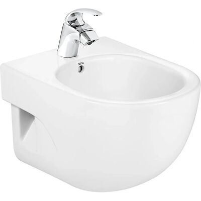 Bidet de Perete Compact Roca Meridian - Alb - Economie de Spațiu Bidet de Perete Compact Roca Meridian - Alb - Economie de Spațiu