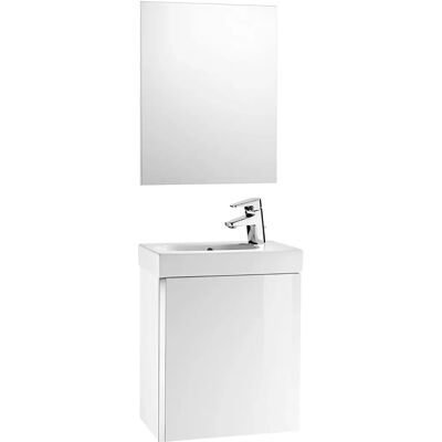 Set di Arredo Bagno Roca Mini - Bianco Lucido - Stile Compatto Set di Arredo Bagno Roca Mini - Bianco Lucido - Stile Compatto