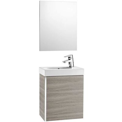 Conjunto de Muebles de Baño Roca Mini - Lavabo, Espejo, Gris Conjunto de Muebles de Baño Roca Mini - Lavabo, Espejo, Gris