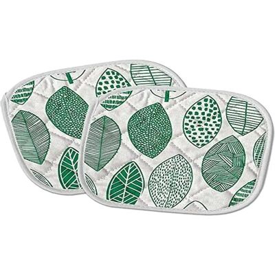 Inofix Kuchenne Ściereczki - 20x20cm - Zielone - Bawełna - Listy Inofix Kuchenne Ściereczki - 20x20cm - Zielone - Bawełna - Listy