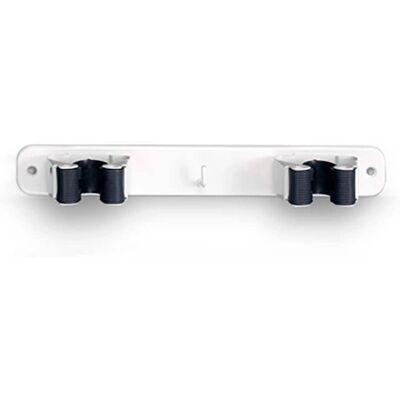 Inofix Weiß Doppelbesenhalter - Garderobe Inofix Weiß Doppelbesenhalter - Garderobe