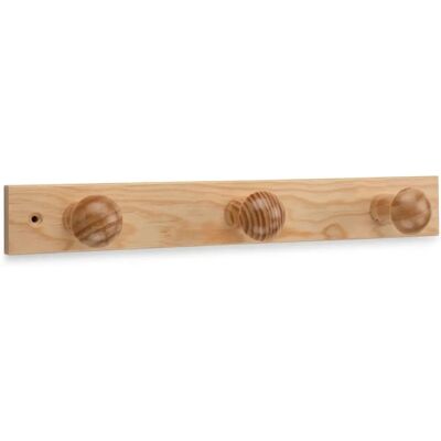 Inofix Wandhaken - Kiefernholz mit 3 Knöpfen - Für Schlafzimmer & Wohnzimmer - Wandhaken Inofix Wandhaken - Kiefernholz mit 3 Knöpfen - Für Schlafzimmer & Wohnzimmer - Wandhaken