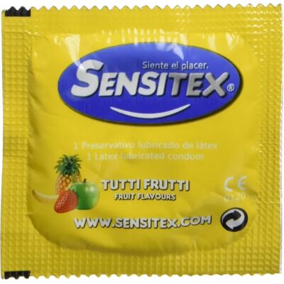 Sensitex Banan Æble Jordbær - Kondomer - 144 stk Sensitex Banan Æble Jordbær - Kondomer - 144 stk
