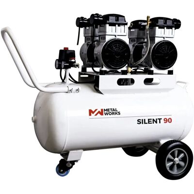 Metalworks - Compresor Silencioso 90 - Bajo Ruido, 90L, Sin Aceite Metalworks - Compresor Silencioso 90 - Bajo Ruido, 90L, Sin Aceite