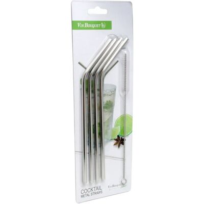 Vin Bouquet Herbruikbare Rietjes van RVS - Set van 4 Vin Bouquet Herbruikbare Rietjes van RVS - Set van 4