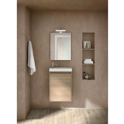 Conjunto de baño Royo Enjoy 45cm - Roble Nórdico, Suspendido, 1 Puerta Conjunto de baño Royo Enjoy 45cm - Roble Nórdico, Suspendido, 1 Puerta