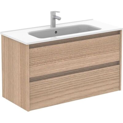 Conjunto de Muebles de Baño Royo Sansa - 2 Cajones, Nogal arenado - Tipo de baño Conjunto de Muebles de Baño Royo Sansa - 2 Cajones, Nogal arenado - Tipo de baño