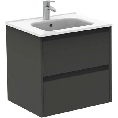 Conjunto de Muebles de Baño Royo Sansa - 2 Cajones, Antracita Brillo Conjunto de Muebles de Baño Royo Sansa - 2 Cajones, Antracita Brillo