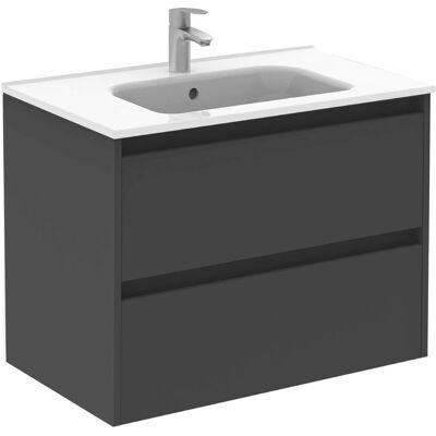 Conjunto de Muebles de Baño Royo Sansa - Antracita Brillo - 80cm Conjunto de Muebles de Baño Royo Sansa - Antracita Brillo - 80cm