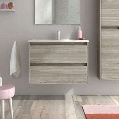Muebles de baño Royo Sansa - 2 Cajones, 100cm, Gris Arenado Muebles de baño Royo Sansa - 2 Cajones, 100cm, Gris Arenado