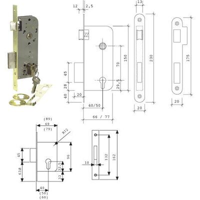 TESA ASSA ABLOY 203140HL Zamek drzwiowy - Zamek i rygiel TESA ASSA ABLOY 203140HL Zamek drzwiowy - Zamek i rygiel