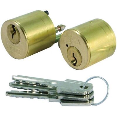 TESA ASSA ABLOY - Cylindre 5000 /26x26/28 Rond, Nickel, 1 Rangée TESA ASSA ABLOY - Cylindre 5000 /26x26/28 Rond, Nickel, 1 Rangée