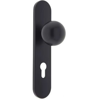Tesa Assa Abloy - Modelo Pomo Tira Antipânico - Maçaneta de Porta Preto Fosco Tesa Assa Abloy - Modelo Pomo Tira Antipânico - Maçaneta de Porta Preto Fosco