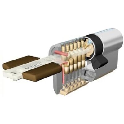 Tesa TK100 Wysokiej Bezpieczeństwa Cylinder - Nikiel 30x30mm Tesa TK100 Wysokiej Bezpieczeństwa Cylinder - Nikiel 30x30mm