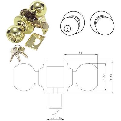 Tesa - Fechadura de porta/Deadbolt - Maçaneta reversível Tesa - Fechadura de porta/Deadbolt - Maçaneta reversível