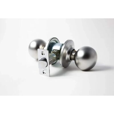 Azbe - Cerradura - Acabado cromo mate - Para puertas 33-52mm Azbe - Cerradura - Acabado cromo mate - Para puertas 33-52mm