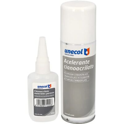 Kit de Cianoacrilato Unecol - Cola de secagem rápida Kit de Cianoacrilato Unecol - Cola de secagem rápida
