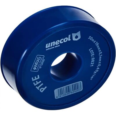 Cinta de Sellado UNECOL - Aprobada por Wras - 50m x 19mm x 0.1mm Cinta de Sellado UNECOL - Aprobada por Wras - 50m x 19mm x 0.1mm