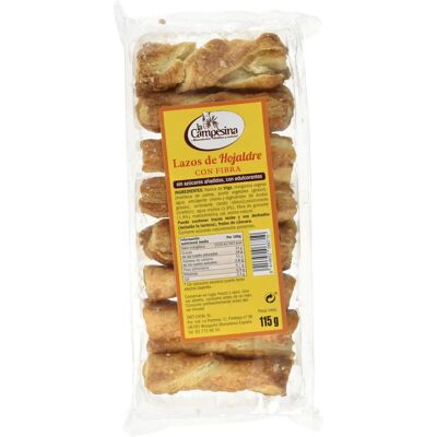 Lazos de hojaldre sin azúcar - La Campesina - 115 g Lazos de hojaldre sin azúcar - La Campesina - 115 g