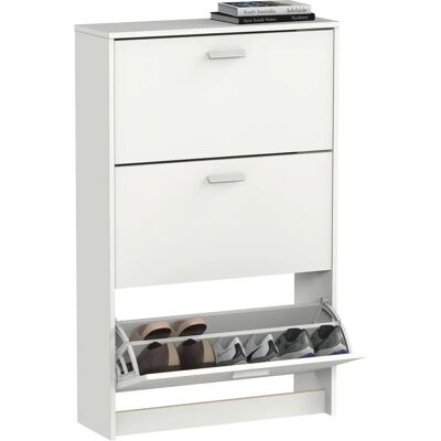 Muebles Pitarch Wit Schoenenkast met 3 Deuren - 18 Paar Capaciteit Muebles Pitarch Wit Schoenenkast met 3 Deuren - 18 Paar Capaciteit