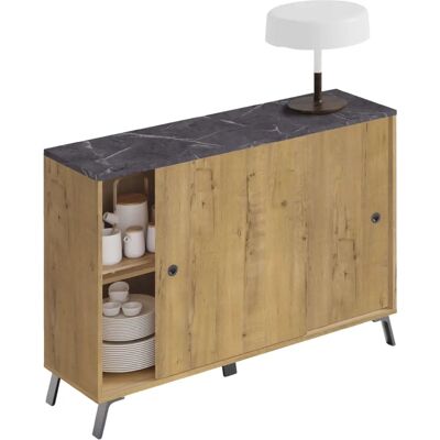 Miroytengo Kamet Kast - Modern Roble Gold & Marmer - 87x120cm Miroytengo Kamet Kast - Modern Roble Gold & Marmer - 87x120cm