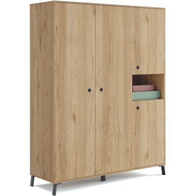 MUEBLES PITARCH Miroytengo - Garderobekast met 4 deuren 1 vak Industrieel MUEBLES PITARCH Miroytengo - Garderobekast met 4 deuren 1 vak Industrieel