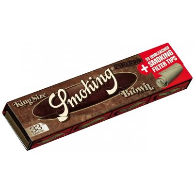 Smoking Paper King Size - Brązowe z Filtrami Smoking Paper King Size - Brązowe z Filtrami