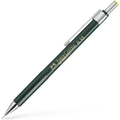 Lápis mecânico Faber Castell TK-Fine 9174 - 0,35 mm - Verde Lápis mecânico Faber Castell TK-Fine 9174 - 0,35 mm - Verde