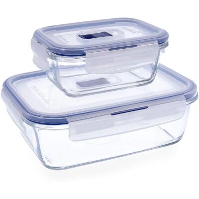 Set de boîtes à lunch Luminarc Pure Box Bicolore - 2 pièces Set de boîtes à lunch Luminarc Pure Box Bicolore - 2 pièces