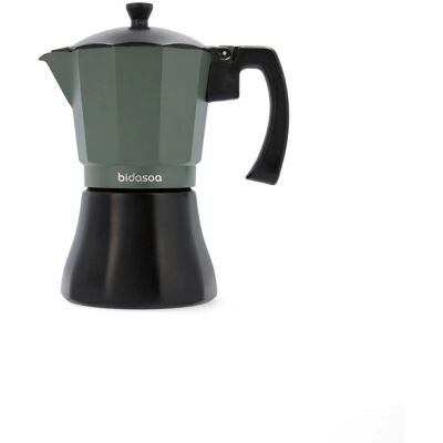 Olla de Café Italiana Bidasoa Vera - 9 Tazas - Color Verde/Negro - Cafetera Olla de Café Italiana Bidasoa Vera - 9 Tazas - Color Verde/Negro - Cafetera