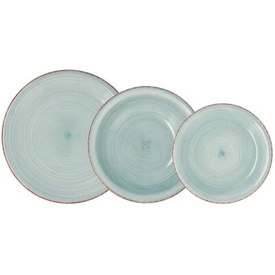 Set di Piatti in Ceramica Quid Vita Aqua 18 Pezzi Set di Piatti in Ceramica Quid Vita Aqua 18 Pezzi