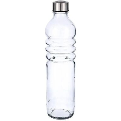 QUID Bouteille en verre relief 1,25 l - Bouteille QUID Bouteille en verre relief 1,25 l - Bouteille