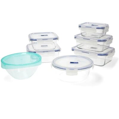 Ensemble Luminarc Pure Box Active 7 Verre Bicolore Hermétique - Boîtes à lunch Ensemble Luminarc Pure Box Active 7 Verre Bicolore Hermétique - Boîtes à lunch