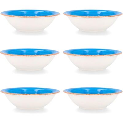 Quid Vita Blauwe Keramische Kom - 6 Stuks Quid Vita Blauwe Keramische Kom - 6 Stuks