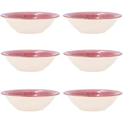 Quid Vita Roze Keramieken Kommen Set - 6 Stuks Quid Vita Roze Keramieken Kommen Set - 6 Stuks