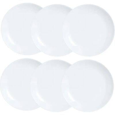 Ensemble de Assiettes Luminarc Diwali - 6 pcs Verre Blanc 19 cm - Publicité Ensemble de Assiettes Luminarc Diwali - 6 pcs Verre Blanc 19 cm - Publicité