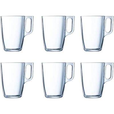 Ensemble de Tasses Luminarc Nouveau en Verre Transparent - 320ml Ensemble de Tasses Luminarc Nouveau en Verre Transparent - 320ml