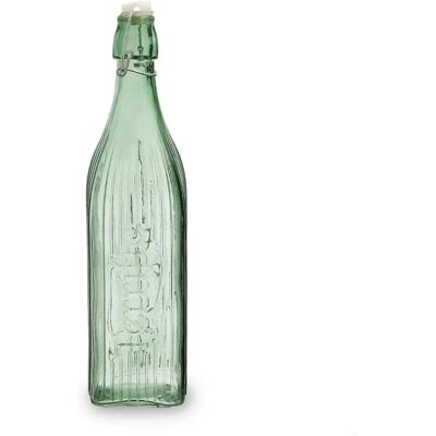 Kvadrat Grön Glasflaska Quid Viba - 1L Kvadrat Grön Glasflaska Quid Viba - 1L