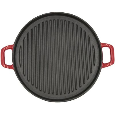 Bidasoa Hierro Fundido 32 cm Rojo - Parrilla Bidasoa Hierro Fundido 32 cm Rojo - Parrilla